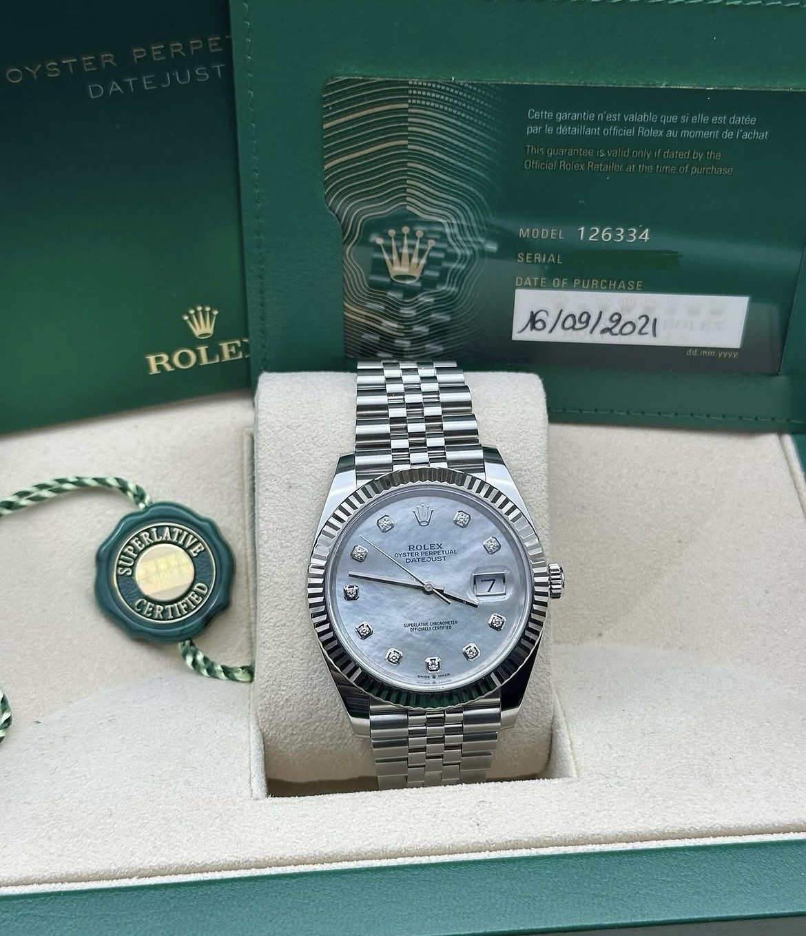 Rolex Datejust 126334 Mother of Pearl